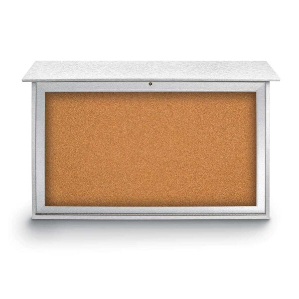 Indoor Enclosed Combo Board, 42"x32", Bronze Frame/Green & Surf